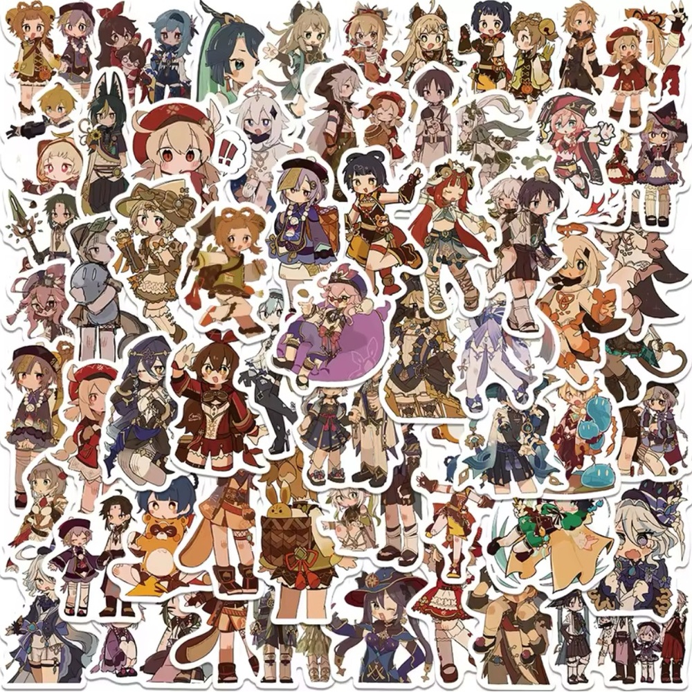Cute Genshin Impact Sticker Set